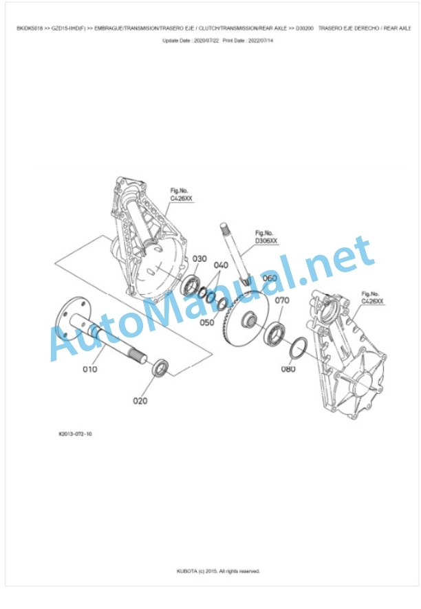 Kubota GZD15-IIHD(F) Parts Manual PDF BKIDK5018-4