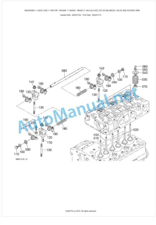 Kubota GZD21-2HD Parts Manual PDF BKIDK5099-2