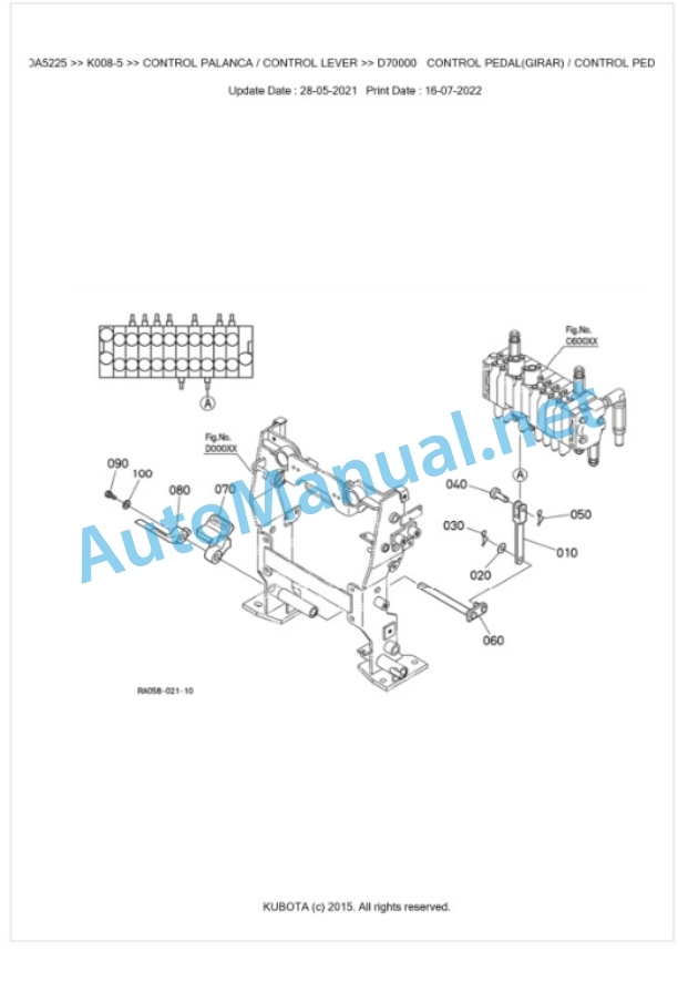 Kubota K008-5 Parts Manual PDF BKIDA5225-4