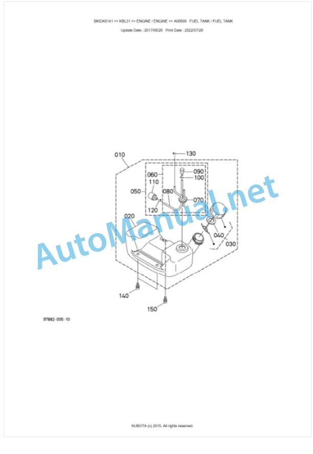 Kubota KBL31 Parts Manual PDF BKIDA5141-4