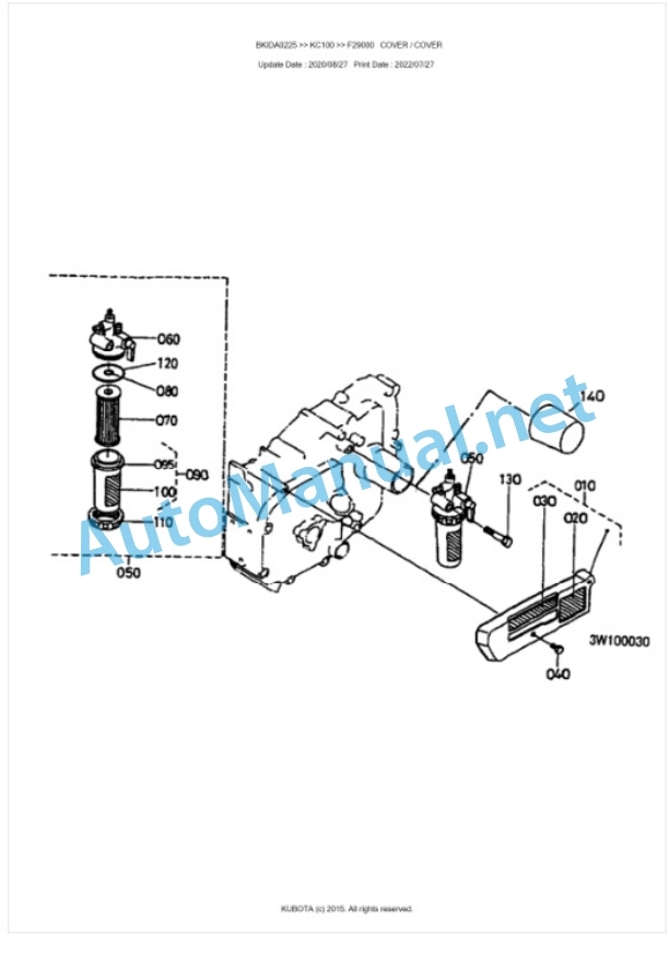 Kubota KC100 Parts Manual PDF BKIDA0225-4