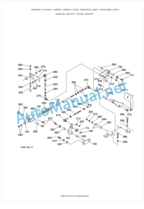 Kubota KC100HD Parts Manual PDF BKIDA5025-4