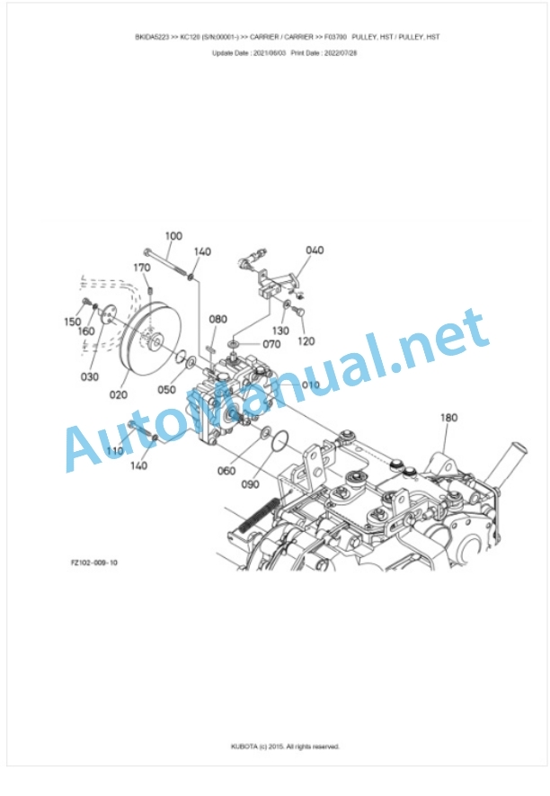 Kubota KC120 Parts Manual PDF BKIDA5223-4