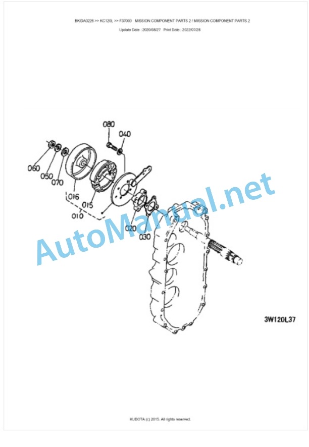 Kubota KC120L Parts Manual PDF BKIDA0226-5