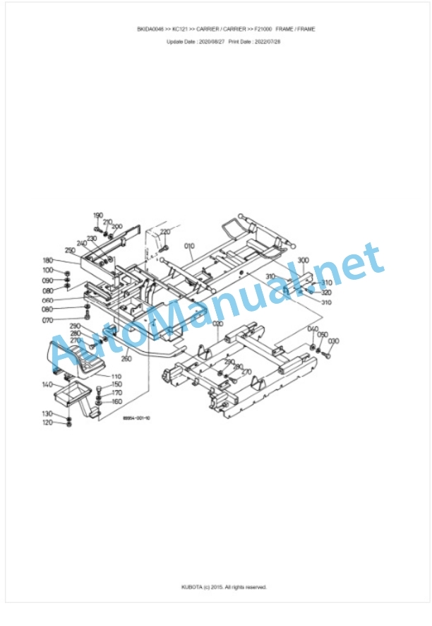 Kubota KC121 Parts Manual PDF BKIDA0046-3