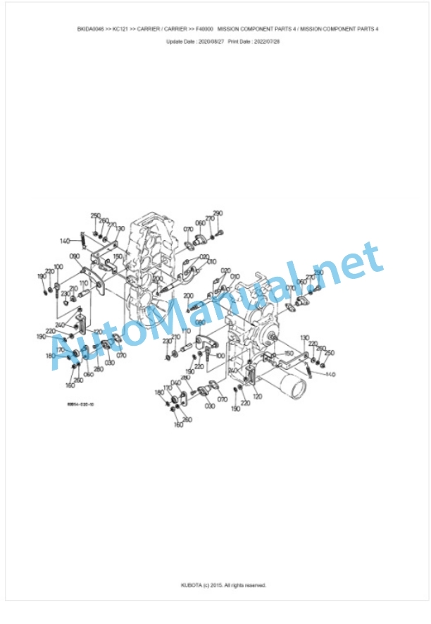 Kubota KC121 Parts Manual PDF BKIDA0046-5