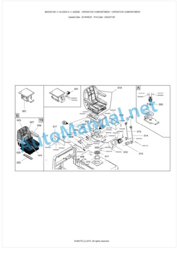 Kubota KC250H-4 Parts Manual PDF BKIDE5165-2