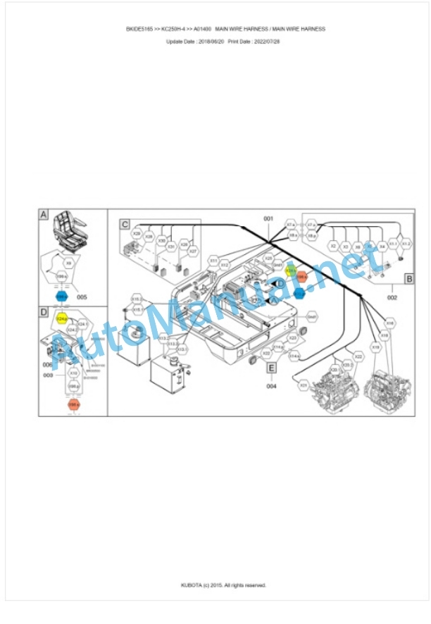 Kubota KC250H-4 Parts Manual PDF BKIDE5165-4