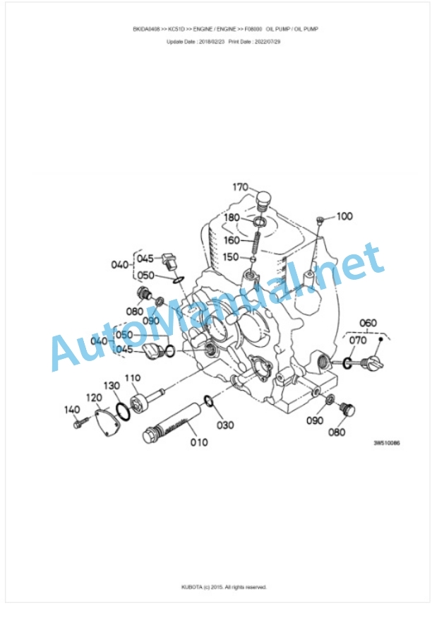 Kubota KC51D Parts Manual PDF BKIDA0408-2