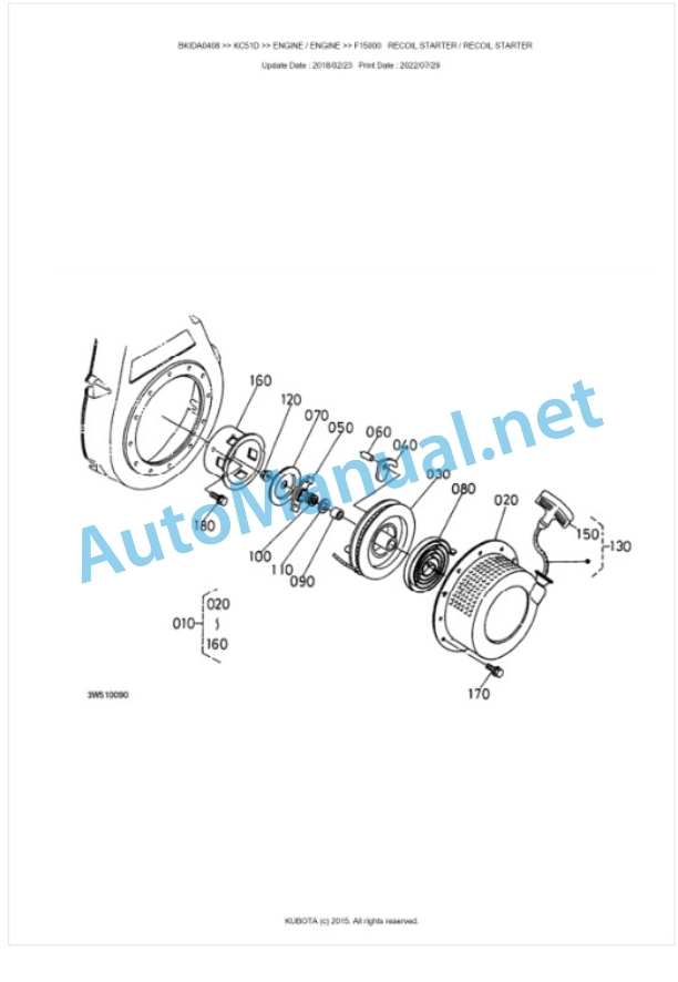 Kubota KC51D Parts Manual PDF BKIDA0408-3