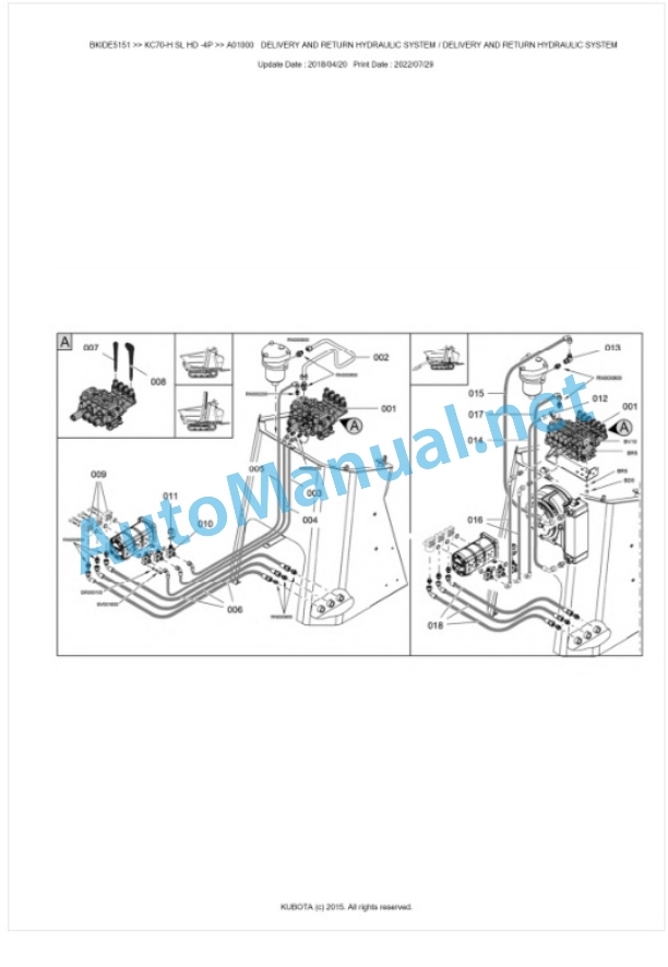 Kubota KC70-H SL HD -4P Parts Manual PDF BKIDE5151-3