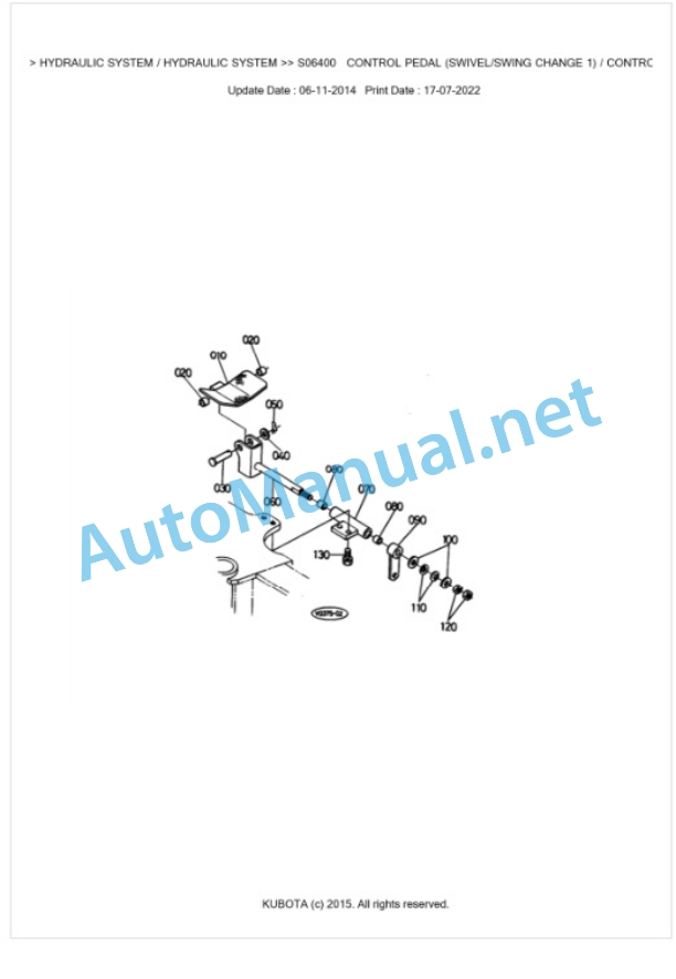 Kubota KH-41EXP. Parts Manual PDF BKIDK0181-3