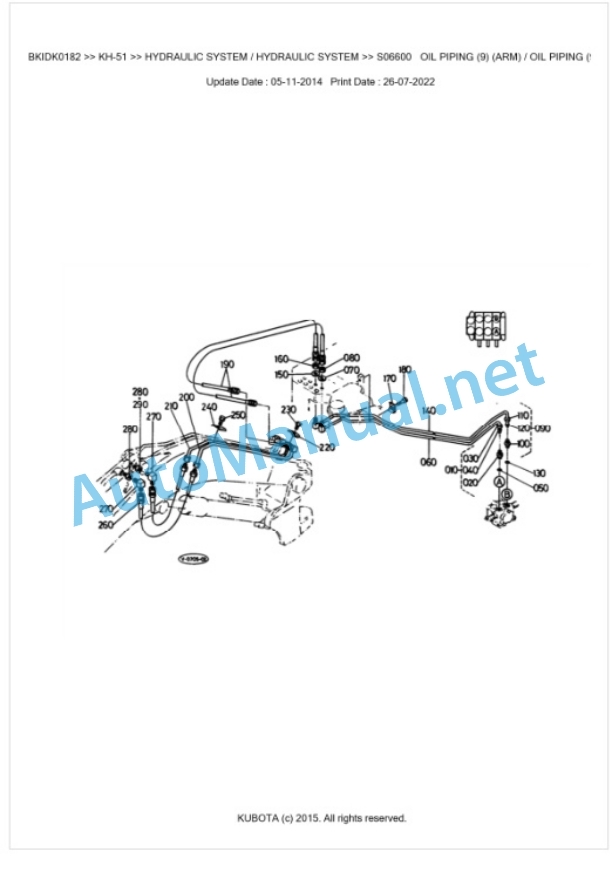 Kubota KH-51 Parts Manual PDF BKIDK0182-4