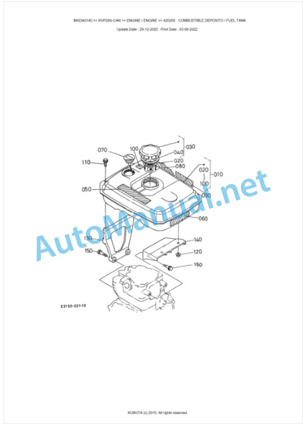 Kubota KVP20S-CAN Parts Manual PDF BKIDA0140-3