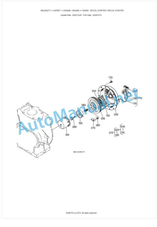 Kubota KVP40T Parts Manual PDF BKIDA0127-4