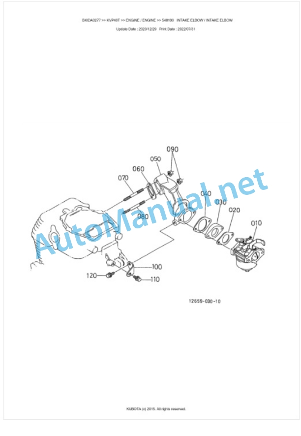 Kubota KVP40T Parts Manual PDF BKIDA0127-5