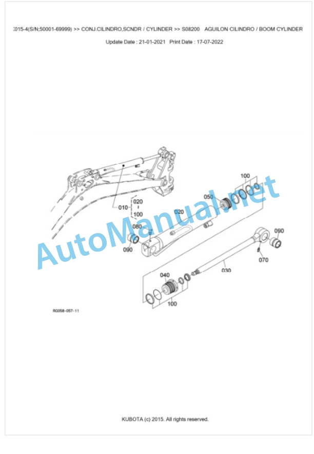 Kubota KX015-4 Parts Manual PDF BKIDA5044-4