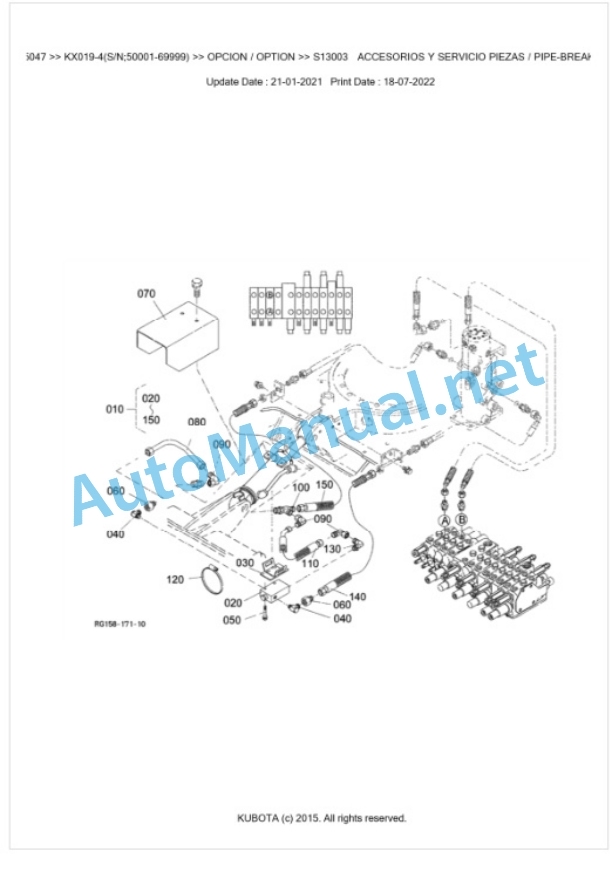 Kubota KX019-4 Parts Manual PDF BKIDA5047-5