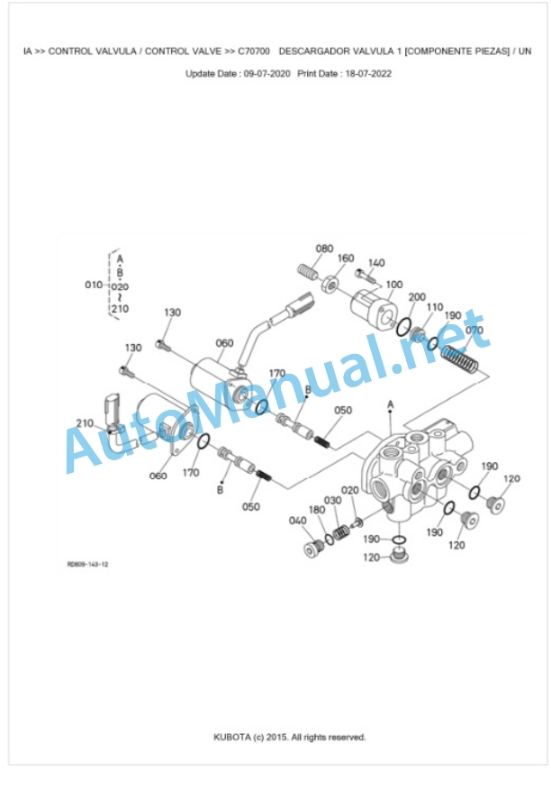 Kubota KX080-3ALPHA Parts Manual PDF BIKIDK0654-3