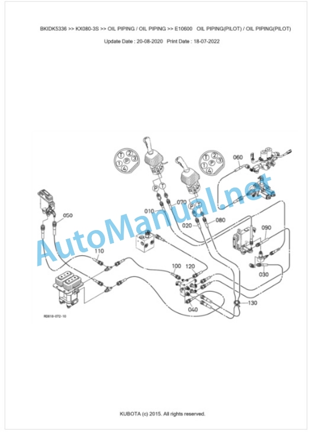 Kubota KX080-3S Parts Manual PDF BIKIDK5336-4