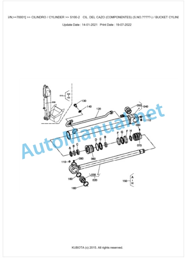 Kubota KX121-3ALPHA Parts Manual PDF BKIDA0304-4