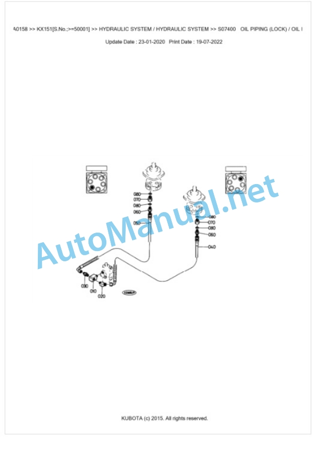 Kubota KX151 Parts Manual PDF BKIDA0158-4