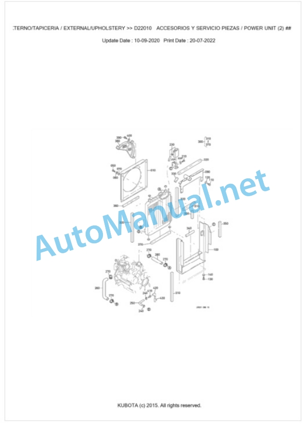 Kubota KX251 Parts Manual PDF BKIDK0585-4