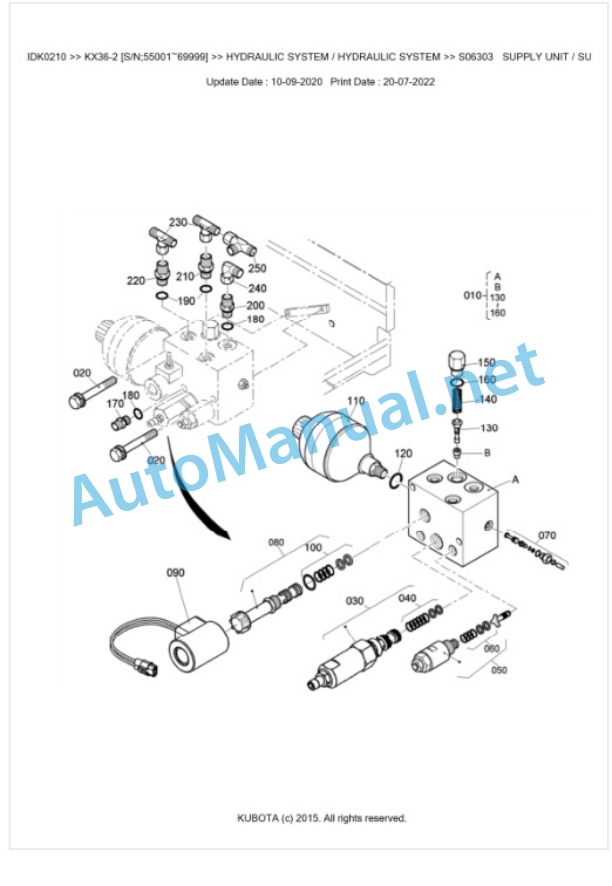 Kubota KX36-2 Parts Manual PDF BKIDK0210-4