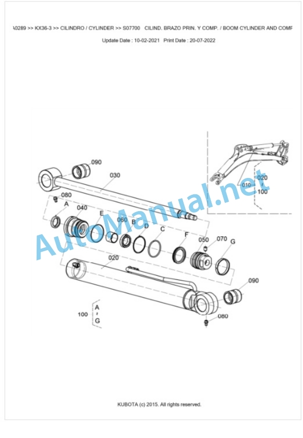 Kubota KX36-3 Parts Manual PDF BKIDA0289-4