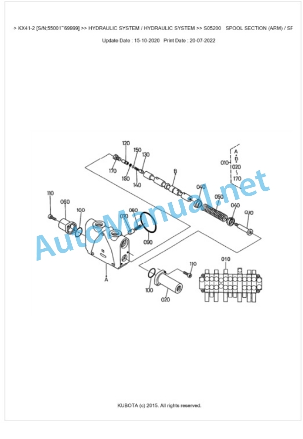 Kubota KX41-2 Parts Manual PDF BKIDK0211-3