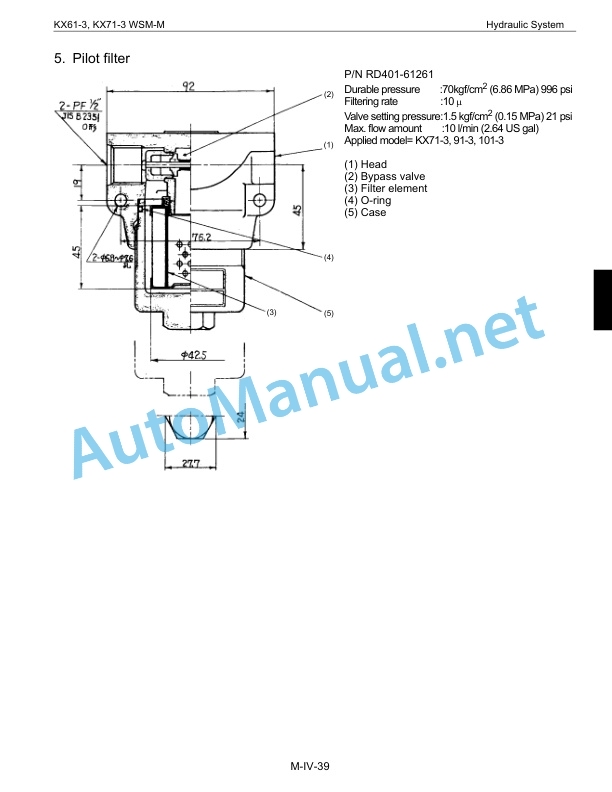 Kubota KX61-3, KX71-3 Mechanism Chapter Excavator Workshop Manual PDF-4