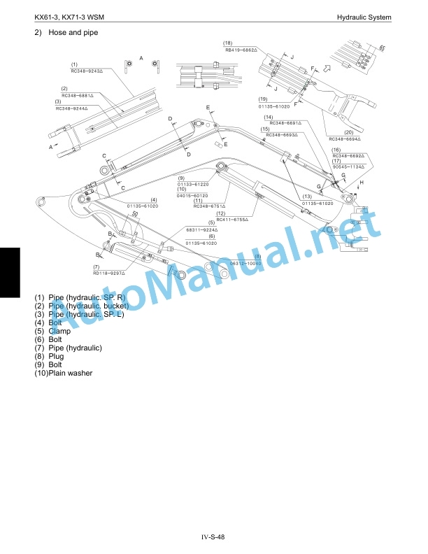 Kubota KX61-3, KX71-3 Service Chapter Excavator Workshop Manual PDF-4