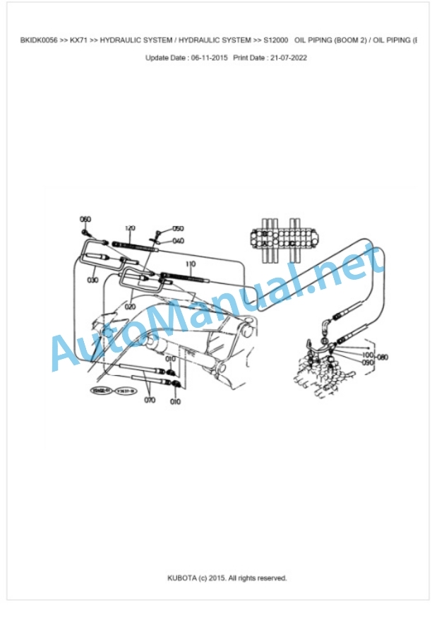 Kubota KX71 Parts Manual PDF BKIDK0056-4