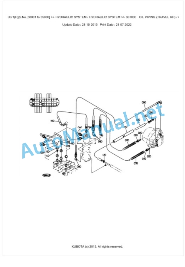 Kubota KX71(H) Parts Manual PDF BKIDA0163-4