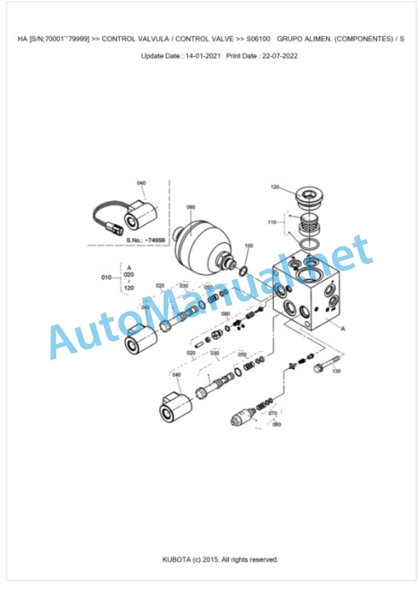 Kubota KX91-3ALPHA Parts Manual PDF BKIDA0302-3