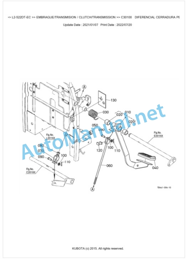 Kubota L1-522DT, L2-522DT Parts Manual PDF BKIDK5453 EC-3