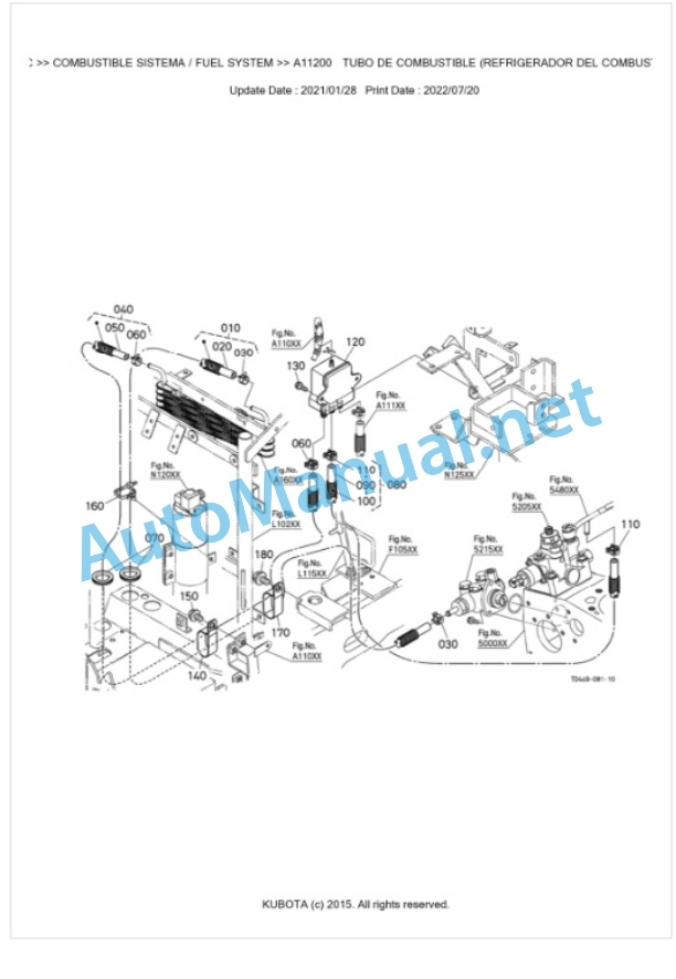 Kubota L2-522DTC Parts Manual PDF BKIDK5463-2