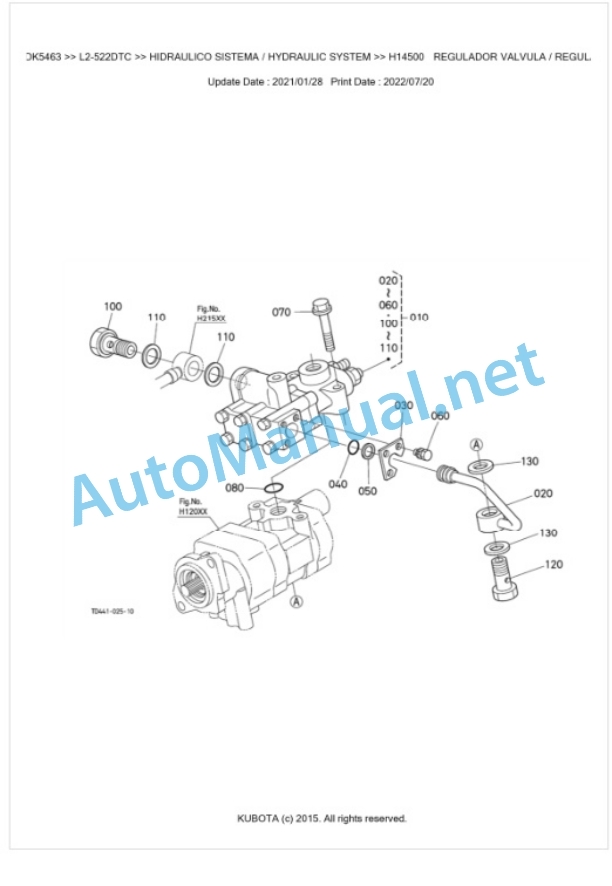 Kubota L2-522DTC Parts Manual PDF BKIDK5463-4