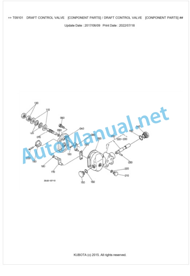 Kubota L2050F Parts Manual PDF BKIDK0116-5