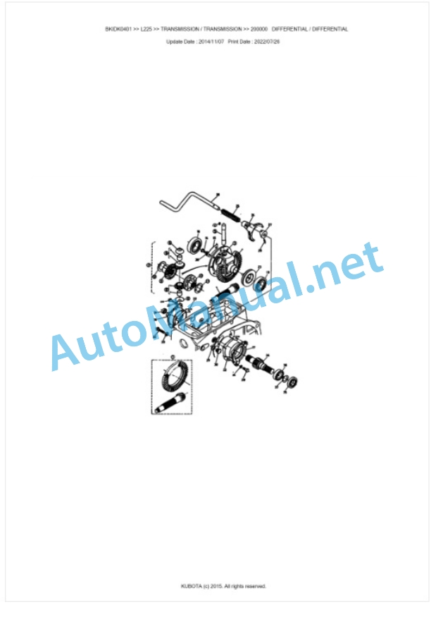 Kubota L225 Parts Manual PDF BKIDK0401-5