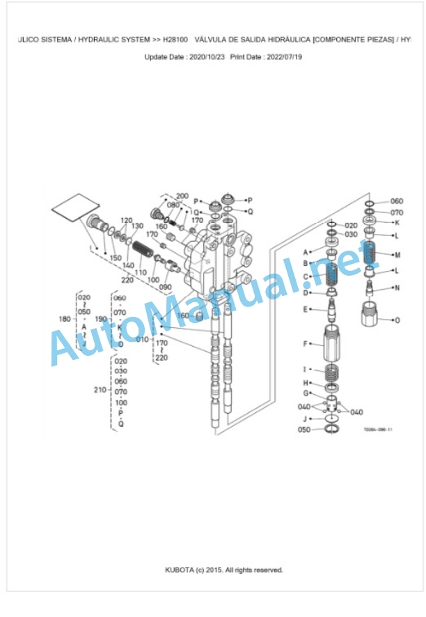 Kubota L2421DT-C Parts Manual PDF BKIDK5264-4