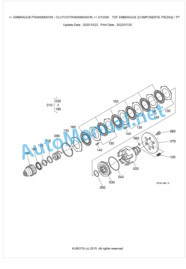 Kubota L2501DT Parts Manual PDF BKIDK5271-3