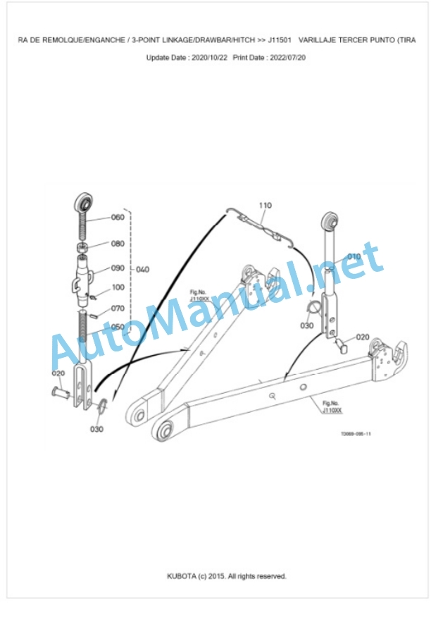 Kubota L2501DT Parts Manual PDF BKIDK5271-5