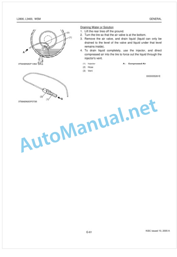 Kubota L2800, L3400 Tractor Workshop Manual PDF-2