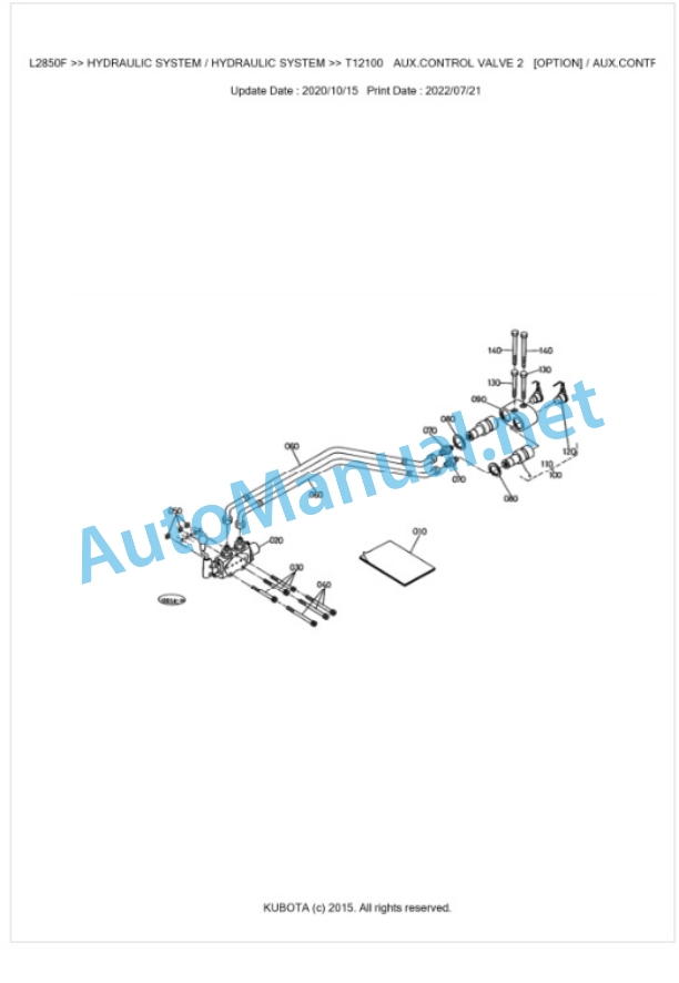 Kubota L2850F Parts Manual PDF BKIDK0134-5