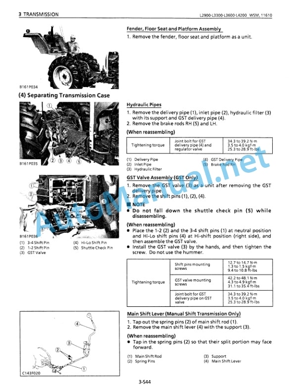 Kubota L2900 L3300 L3600 L4200 Tractor Workshop Manual PDF-3