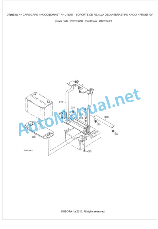 Kubota L2900DT, L3300DT Parts Manual PDF BKIDK0091-5