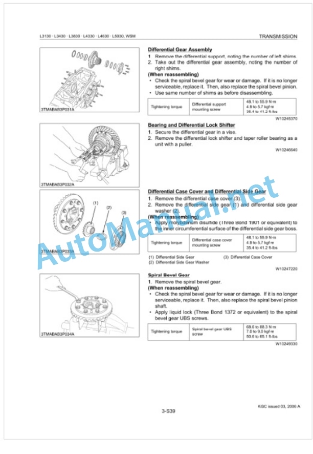 Kubota L3130, L3430, L3830, L4330, L4630, L5030 Tractor Workshop Manual PDF-3