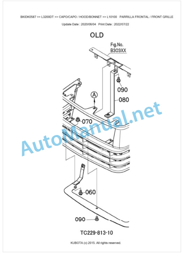 Kubota L3200DT Parts Manual PDF BKIDK0587-5