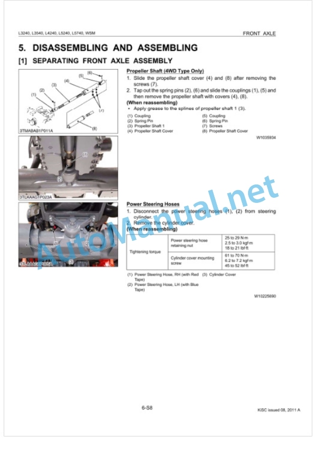 Kubota L3240, L3540, L4240, L5240, L5740 Tractor Workshop Manual PDF-4